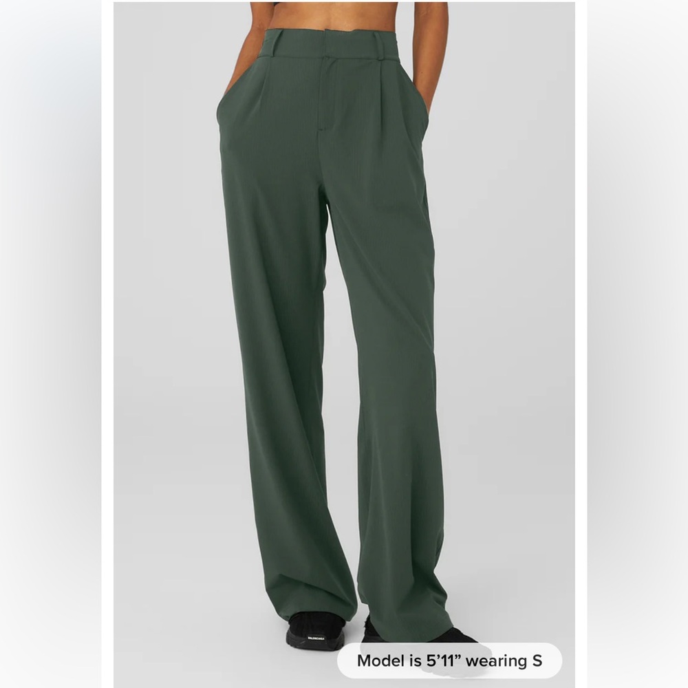 ALO Yoga High-Waist Dreamscape Trouser in Dark Cactus Large (no tags)